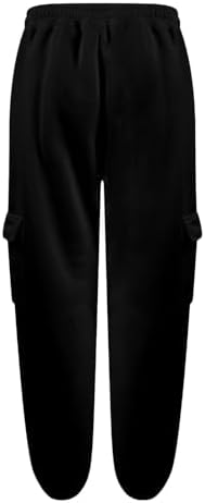 Warm Fleece Cargo Pants High Waist Multi-Pocket Trendy Workout Casual