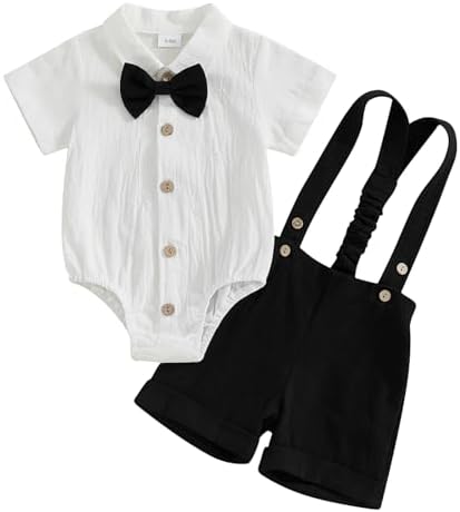 French Broadcloth Romper Jumpsuit for Boys