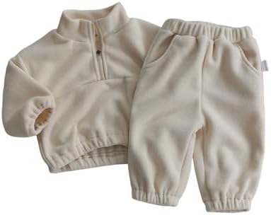 2PCS Coral Velvet Suit Toddler Newborn Kids Boys Girls