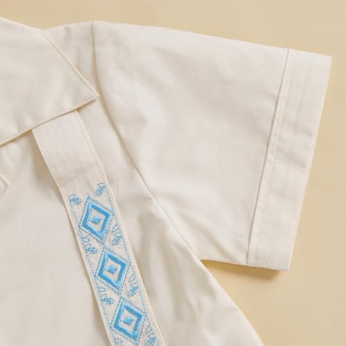 Kupretty Toddler Boy Guayabera Summer Outfit Set