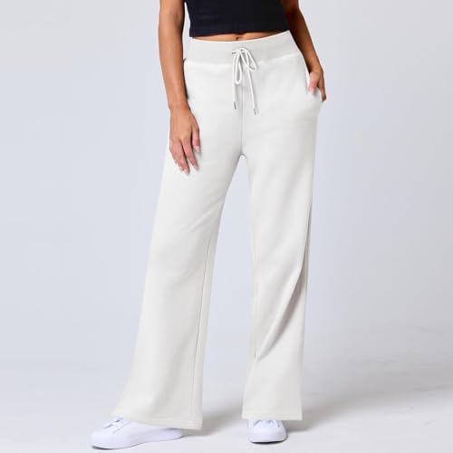 Slakkenreis Womens Wide-Leg High-Waisted Drawstring sweatpants
