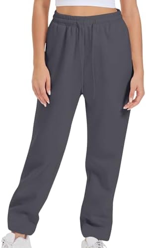 Casual High Waist Sweatpants for Women Trendy Drawstring Joggers with Pockets