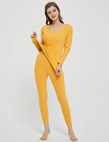 Locachy Womens Warm Stretchy Thermal Underwear Set
