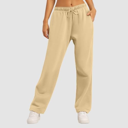DSODAN Womens Wide Leg Fleece Joggers