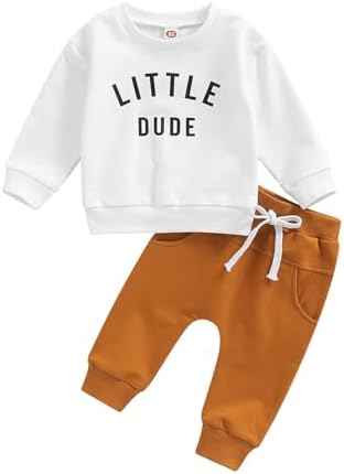Murnouche Toddler Fall Winter 2Pcs Sweatshirt Pants Set