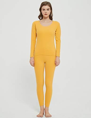 Locachy Womens Warm Stretchy Thermal Underwear Set