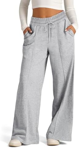 FAYUYI Womens Wide Leg Comfortable Drawstring Sweatpants