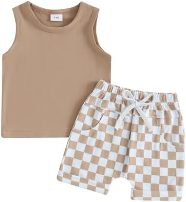 Summer Tank Shorts Set for Toddler Boys