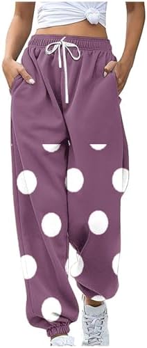 BXJX Womens Polka Dots Sweatpants with Pockets