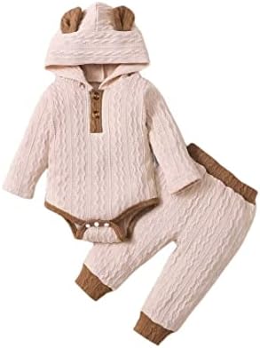 Tepuce Baby Boy Clothes Set - FallWinter Romper Pants