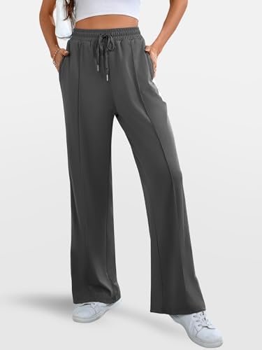 Durable Stylish Wide Leg Womens Track Pants with Pockets