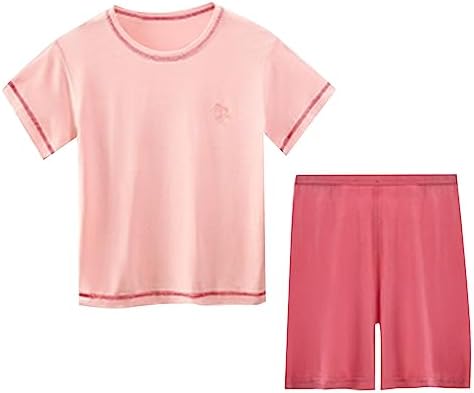 Soft Round Neck Elastic Solid Loungewear Set for Toddler Boys