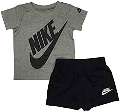 Nike Little Boys BlackGrey T-Shirt Shorts Set Sz 5