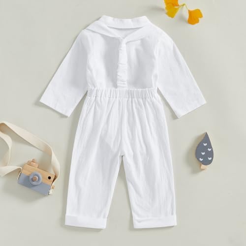 SIBAOZI Baby Boy Lapel Neck Romper Set