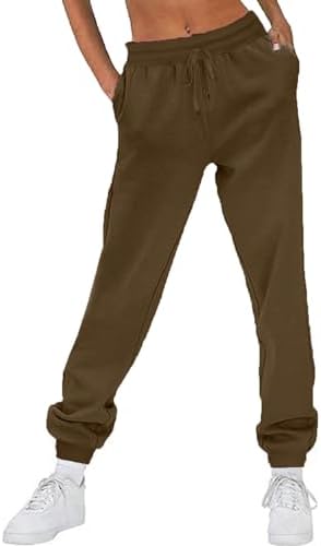TANGNADE Fleece-Lined Womens Medium Weight Sweatpants