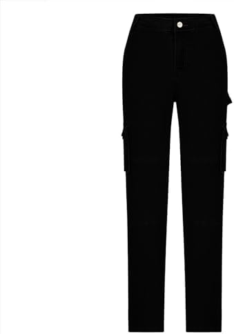 Casual Cargo Pants for Women Y2K Tees with Cargo Pockets and Drawstring
