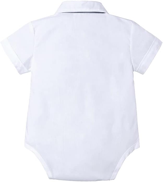 Summer Boys Checked Bowtie Suspender Set