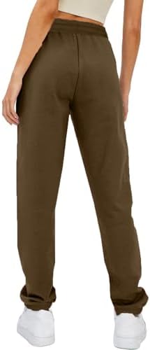 TANGNADE Fleece-Lined Womens Medium Weight Sweatpants