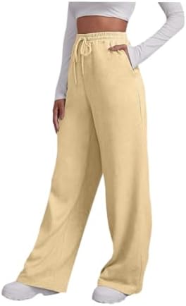 DSODAN Womens Wide Leg Fleece Joggers