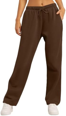 Womens Medium Elastic Fit Wide Leg Fleece Liner Sweatpants