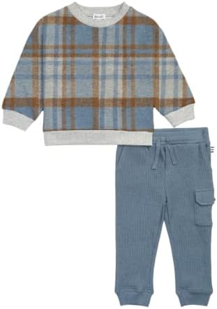 Splendid Baby Boys Plaid Long Sleeve Set Soft and Comfortable
