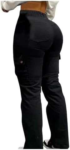 Casual Cargo Pants for Women Y2K Tees with Cargo Pockets and Drawstring