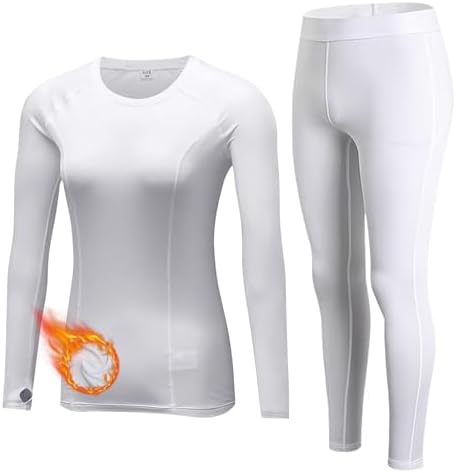 Tesuwel Women Thermal Underwear Set Cold Weather Fleece