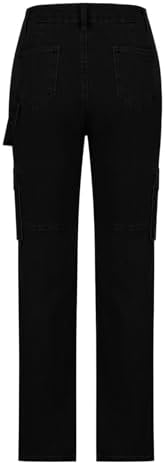 Casual Cargo Pants for Women Y2K Tees with Cargo Pockets and Drawstring