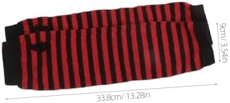 Striped Fingerless Gloves for Women