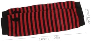 KESYOO Womens Knitted Arm Warmers - Stripe Design for Autumn Winter Closure