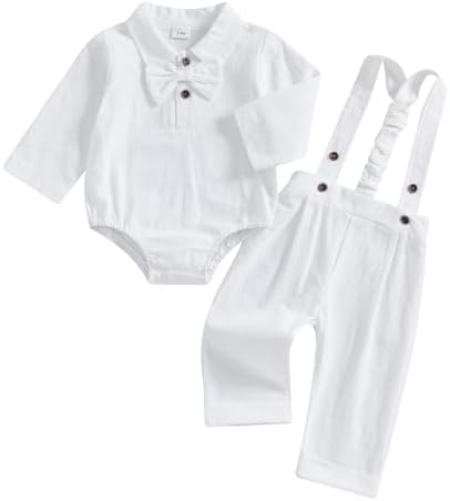 SIBAOZI Baby Boy Lapel Neck Romper Set