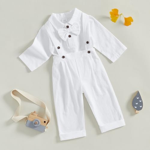 SIBAOZI Baby Boy Lapel Neck Romper Set