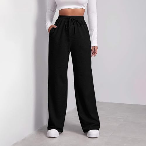 Premium Womens High Waist Offset Joggers with Pockets