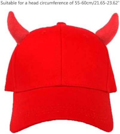 GANYKQ Creative Horn Baseball Caps Adjustable Sunscreen Hat for Unisex
