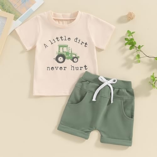 4th Of July Baby Boy clashed T-shirt and Shorts US Made