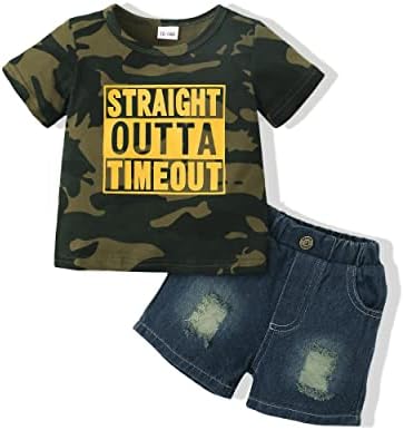 Baby Boy Summer Outfit Set - Cotton T-Shirts Elastic Shorts