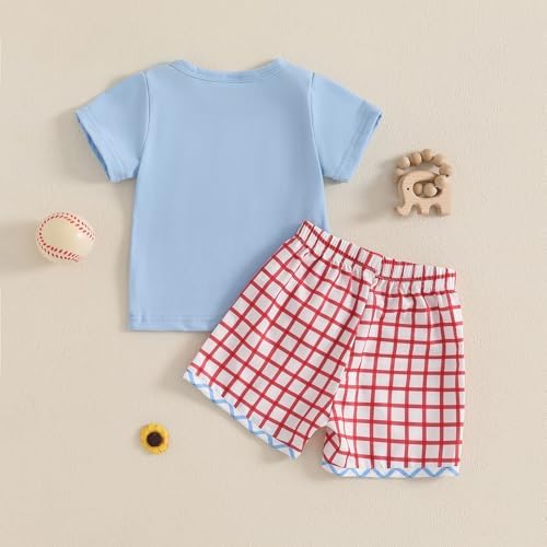 2PCS Summer Toddler Baseball Outfit for Boys