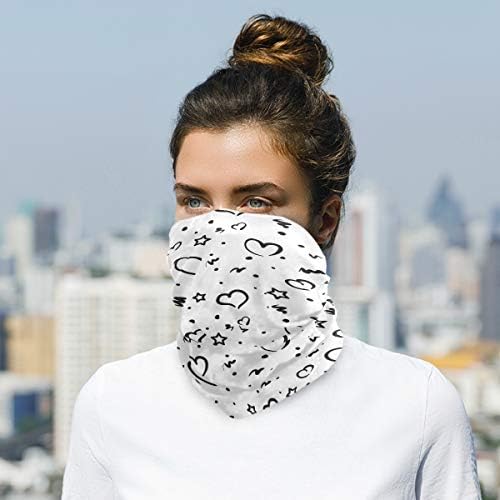 Stylish Unique Balaclava Face Mask for Men Women Kids - Star Heart Design