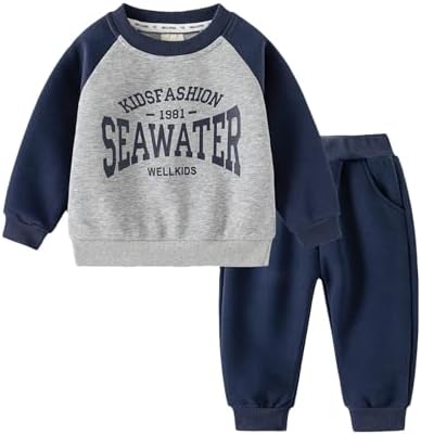 Boys Baby Clothes Autumn Warm Sweater Pants Set