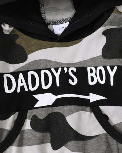 Saeaby Camo Hoodie Pants Set for Baby Boy Fall Winter Outfits