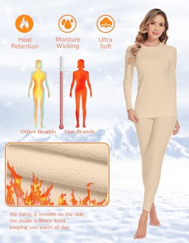 YADIFEN Women Thermal Underwear Set Long Johns for Women