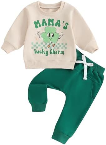 St Patricks Day Baby Boy Outfit - Lucky Clover Set