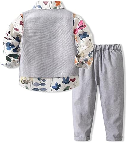 Baby Boy Gentleman Suit Set with Shirt Pants Outfits