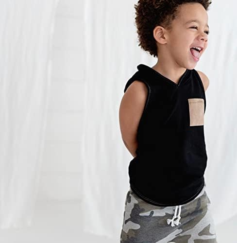 BemeyourBBs Toddler Boys Summer Outfit Set with Elastic Waist Shorts and Pocket