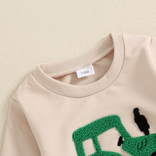 Baorji Toddler Boy Tractor Print Fall Winter Outfit 3M-24M