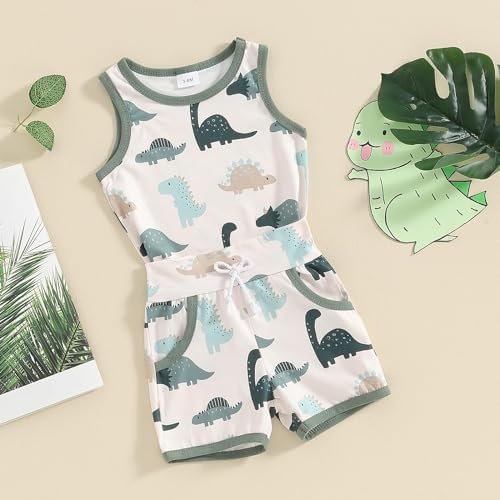 Dinosaur Print for Boys Summer Outfits