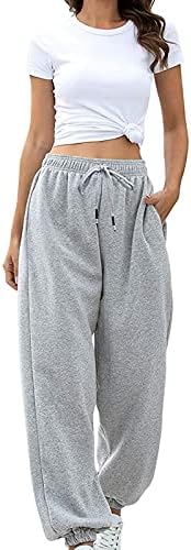 Winioder High-Waisted Cinch Bottom Sweatpants for Teen Girls