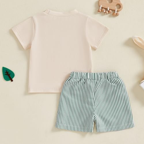 Sprifallbaby Baby Boy Tropical Print T-Shirt Shorts Set