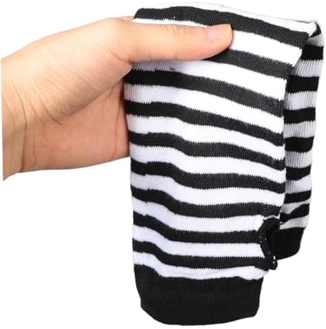 Striped Fingerless Gloves for Women