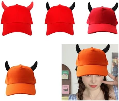 GANYKQ Creative Horn Baseball Caps Adjustable Sunscreen Hat for Unisex